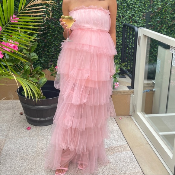 Lovers + Friends Dresses Lovers And Friends Bobbit Gown In Blush